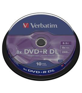 Verbatim DVD+R DL Doble Capa 8x 8.5 GB Bobina 10 Unds