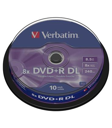 Verbatim DVD+R DL Doble Capa 8x 8.5GB Bobina 10 Unds	