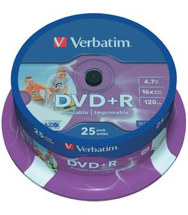 Verbatim DVD+R Printable 16x 4.7GB Bobina 25 Unds