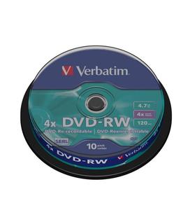 Verbatim DVD-RW ReWritable 4x 4.7GB Bobina 10 Unds