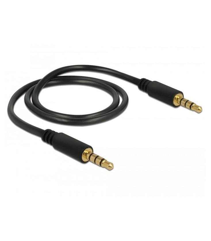 Delock cable estéreo jack 3.5 mm 4 pin Macho Macho 0.5MT