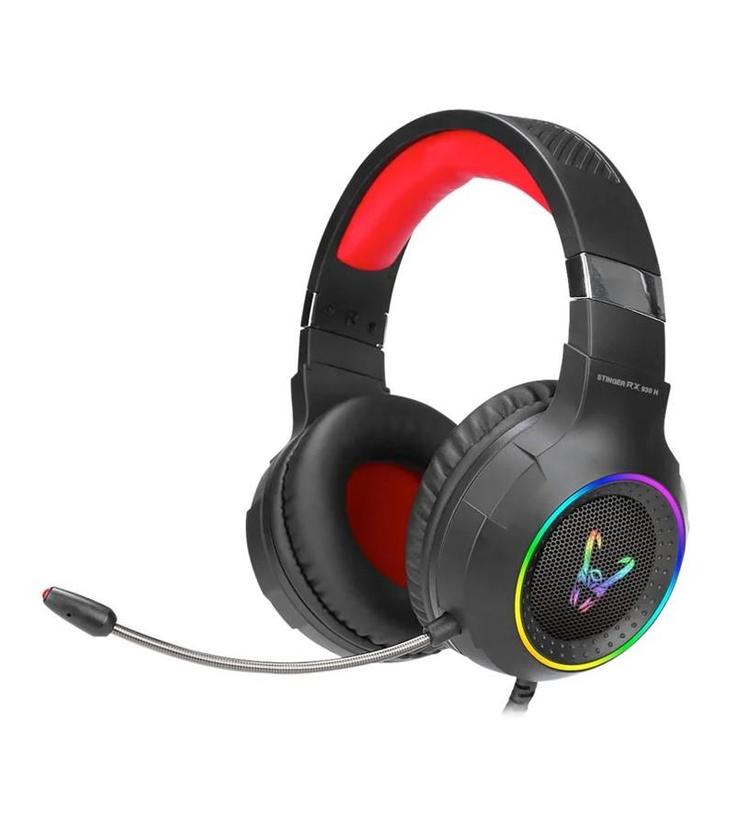 Phoenix - Auriculares Gaming con Microfono Inalambricos Wireless,  Iluminacion RGB, Sonido 7.1 Envolvente Negro