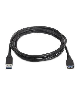 Cable Alargador USB 3.0 Aisens A105-0042 / USB Macho - USB Hembra / 2m / Negro