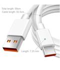 Cable de carga datos Xiaomi USB C - USB 2,0 / Carga rápida / 1m Blanco